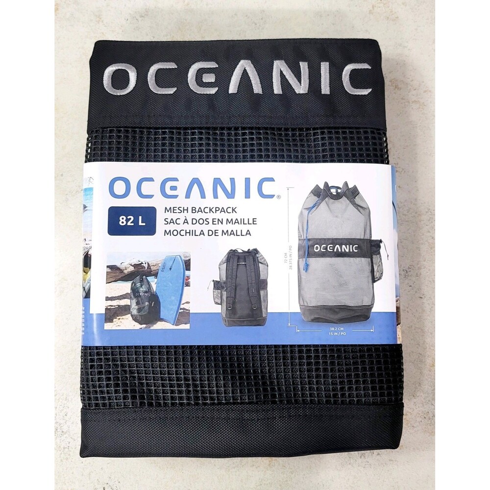 Oceanic Mesh Backpack Gear Bag 82L Black Oversized Scuba Dive Sport Bag NIP - Picture 15 of 15